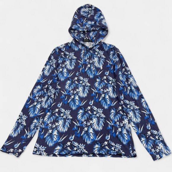 Polo Sport Ralph Lauren Tropical Hawaiian Light Hooded Sweatshirt Hoodie Men's M - Picture 1 of 10